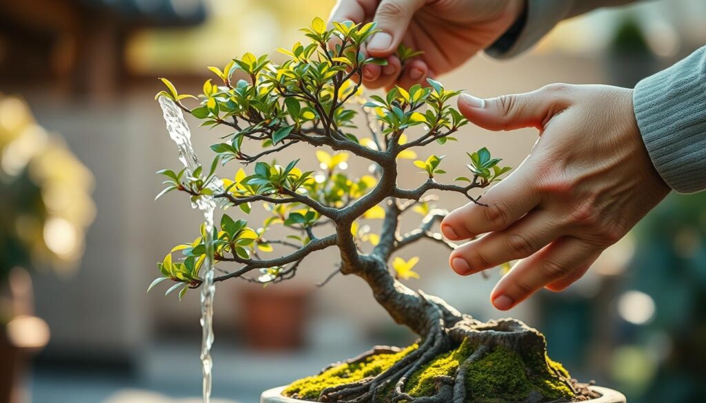 teknik penyiraman bonsai